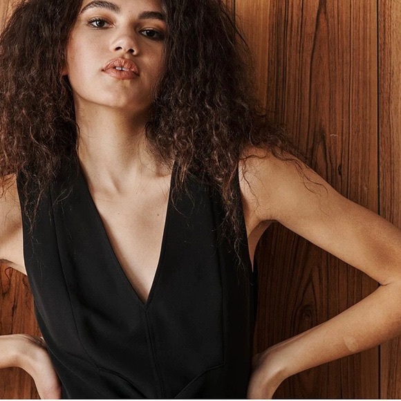 NWT LDT Black Everly V-Neck Cocktail Sheath Dress - Sz 8 - Picture 4 of 10